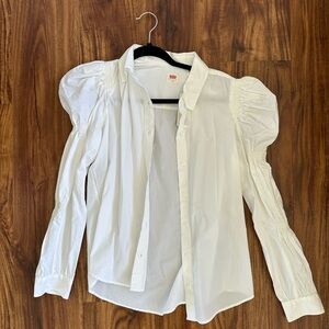 Levi’s puff sleeve button down blouse